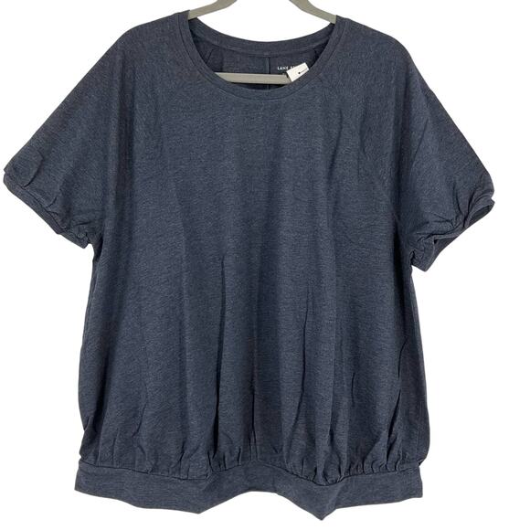 Lane Bryant Short Sleeve Charcoal Top Size 22/24 NWT - Picture 1 of 6